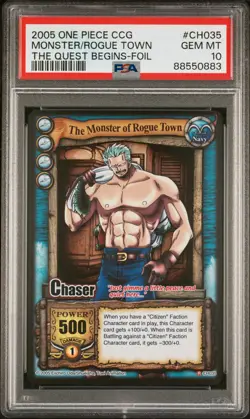 2005 One Piece CCG The Quest Begins - The Monster of Rouge Town FOIL R - PSA 10 - Image 1
