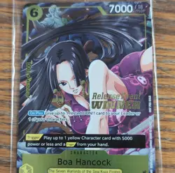 Bandai One Piece CCG Boa Hancock Release Event Winner Promo 6 Cost 7000 Power - Image 1