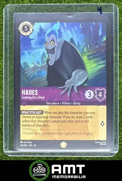 Hades Looking For a Deal Legendary Disney Lorcana Whispers in The Well 56/204 #4 - Image 1