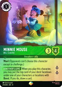Cold Foil Epic MINNIE MOUSE MRS CRATCHIT 1x Rare Disney Lorcana NM - Image 1