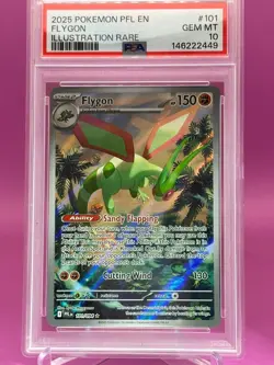 2025 POKEMON PFL EN-PHANTASMAL FLAMES ILLUSTRATION RARE #101 FLYGON PSA 10 - Image 2