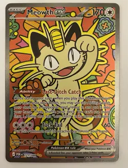 $GEM MINT$ Pokemon Meowth EX 121/088 Full Art Holo 2026 Card - Image 1