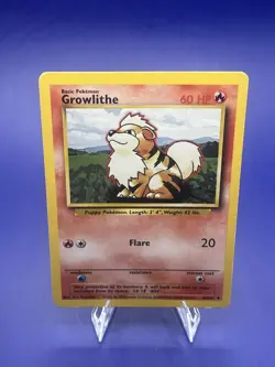 Pokemon TCG Growlithe Base Set Unlimited Uncommon Card 28/102 - Image 2
