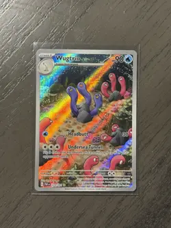 Pokemon Wugtrio 224/091 SV: Paldean Fates Illustration Rare Holo Card TCG - Image 1