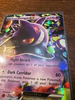 Pokemon Gengar EX Card Full Art Holo Rare, Phantom Forces 34/119 LP Condition - Image 2