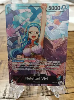 Nefeltari Vivi OP04-001 Alternate Art LeaderOne Piece TCG Card English - Image 1