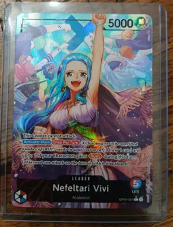 Nefeltari Vivi OP04-001 Alternate Art LeaderOne Piece TCG Card English - Image 3