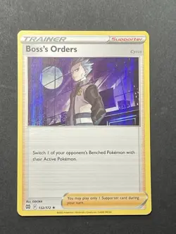 Pokemon Boss's Orders 132/172 Holo Swsh09 Brilliant Stars 2022 TCG Card NM - Image 1
