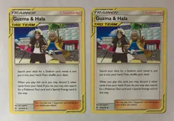 Pokemon TCG 2019 Cosmic Eclipse GUZMA & HALA #193/236 Tag Team Supporter Cards - Image 1