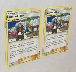 Pokemon TCG 2019 Cosmic Eclipse GUZMA & HALA #193/236 Tag Team Supporter Cards - Image 3