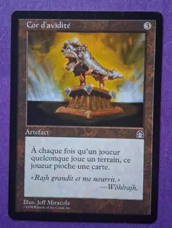 MTG Horn of Greed FRENCH NM PreModern Rare - Image 1