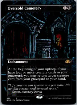 Oversold Cemetery (Borderless) R DMR #428 NM MTG Magic - Image 1
