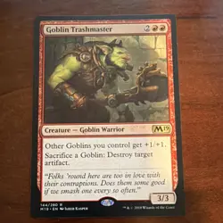 Wizards Goblin Trashmaster Rare Creature Core Set 2019 Red Magic: The Gathering - Image 1