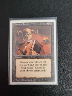Magic the Gathering Revised Edition Demonic Tutor Sorcery NM/MT Condition - Image 1