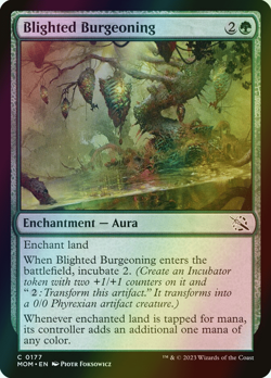 MTG Blighted Burgeoning Foil ** March of the Machine ** English (NM) - Image 1
