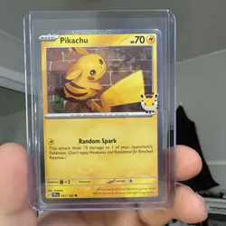 Pikachu 51/162 Stamped 2026 Pokemon Day 30th Anniversary Promo TCG - Image 1