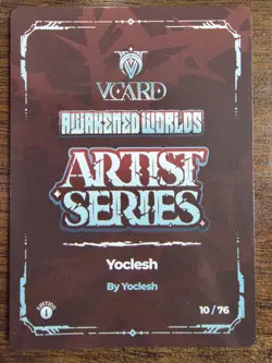 VCard Awakened Worlds First Edition - Yoclesh - Box Topper Art Card - Image 2