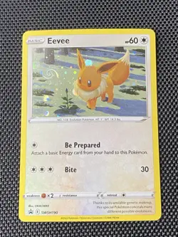 Eevee - SWSD SWSH190 Cosmo Swirl Promo Holo Pokemon Card LP+ - Image 1