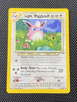 Pokemon Card - Light Wigglytuff Neo Destiny 54/105 Uncommon LP/NM - Image 1