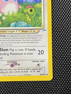 Pokemon Card - Light Wigglytuff Neo Destiny 54/105 Uncommon LP/NM - Image 4