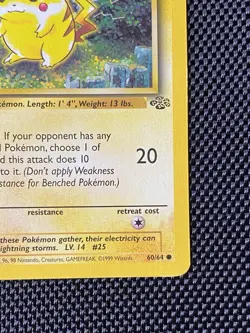 Pokemon Pikachu Jungle 60/64 Regular English Basic HP 1st Edition - Image 4
