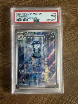 Pokemon Poliwhirl 176/165 Scarlet & Violet 151 Illustration Rare Holo PSA 9 - Image 1