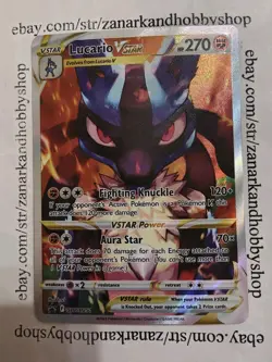 Pokemon Lucario VSTAR SWSH291 Black Star Promo PRINT LINE* - Image 1