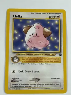 CLEFFA Pokemon Card - WOTC Promo - Black Star - #31 - NM - Image 1