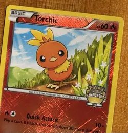 Torchic 12/111, LP Rev. Holo, State Championships, Pokemon League Promo TCG Card - Image 3