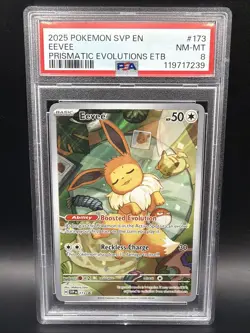 Pokemon 2025 SVP en Eevee Prismatic Evolution ETB PSA 8 - Image 1
