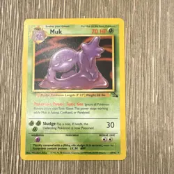 Pokemon TCG Muk Fossil Rare Regular 28/62 Stage 1 70 HP Wizards of the Coast - Image 1