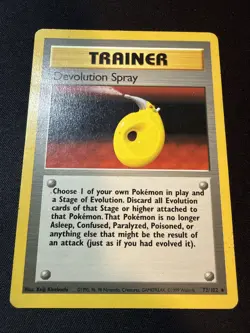 Pokemon TCG Devolution Spray Trainer Base Set Shadowless 72/102 Rare FREE SHIP - Image 1