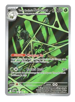 Pokemon Team Rocket's Spidops 187/182 Destined Rivals Illustration Rare NM 2025 - Image 1