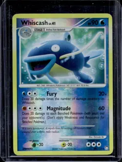2007 Pokemon Diamond & Pearl Mysterious Treasures Whiscash Reverse Holo #40/123 - Image 1