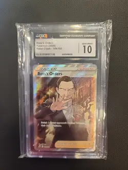 Pokemon Boss's Orders Rebel Clash Full Art #189 CGC 10 - Image 1