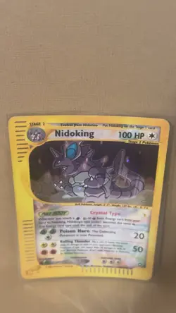 Pokemon Nidoking Crystal Type Holo Secret Rare 150/147 Aquapolis 2002 100 HP - Image 3