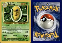 KAKUNA 33/102 UNCOMMON BASE SET UNLIMITED POKEMON HP - Image 1
