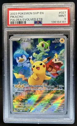 2023 Pokemon SV Black Star Promos Pikachu #027 PSA 9 - Image 1