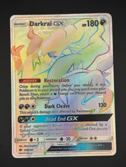 Pokemon - Darkrai GX (Secret) - 158/147 Burning Shadows - Rainbow Rare - NM - Image 1