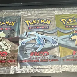 Pokemon Neo Discovery & Genesis 1st Edition Booster Packs (3) Empty - Image 4