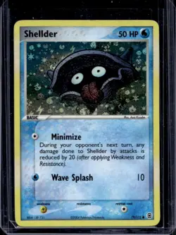 2004 Pokemon EX FireRed & LeafGreen Shellder Holo #79/112 - Image 1