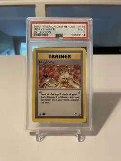 Misty's Wrath - 2000 Pokemon Gym Heroes 1st Edition #114 WOTC Vintage - PSA 9 - Image 1