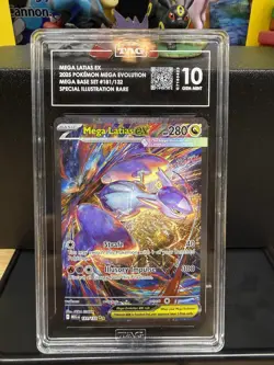 Pokemon Mega Latias Ex #181 Mega Evolution SIR TAG 10 (982 Score!!!) - Image 1