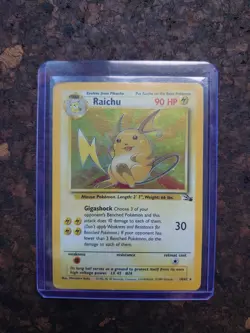 Raichu 14/62 Holo, Rare, Fossil, Unlimited Pokemon card + Raichu 29/62, Rare - Image 2
