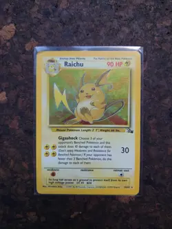 Raichu 14/62 Holo, Rare, Fossil, Unlimited Pokemon card + Raichu 29/62, Rare - Image 4