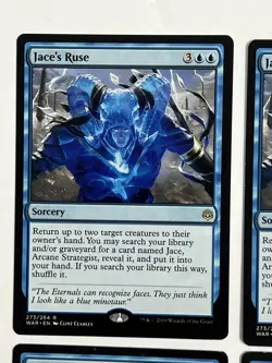 Jace's Ruse 4x 273/264 Regular Rare War Of The Spark MTG LP Playset - Image 2