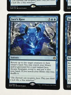Jace's Ruse 4x 273/264 Regular Rare War Of The Spark MTG LP Playset - Image 3