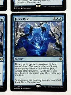 Jace's Ruse 4x 273/264 Regular Rare War Of The Spark MTG LP Playset - Image 4
