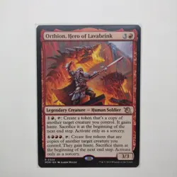 2023 Magic MTG March of the Machine Orthion Hero Lavabrink #0334 - Image 1