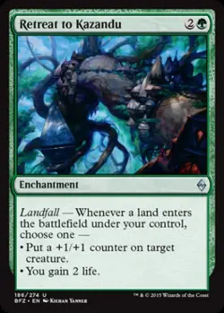 Retreat to Kazandu - Medium Play MTG Battle for Zendikar - Image 1